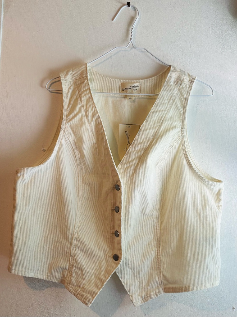 Universal Thread Cream Button-Front Vest